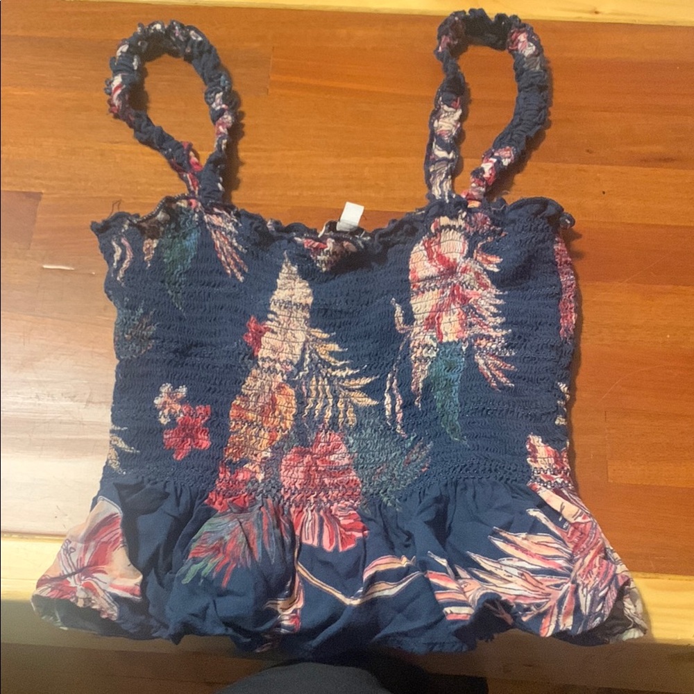 Vibrant Blue and Red Camisole Top